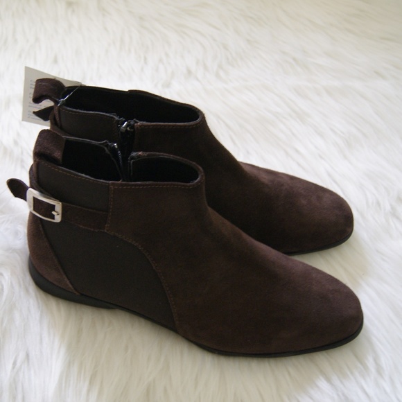 Italian Shoemakers Shoes - ITALIAN SHOEMAKERS CHOCOLATE BOOTIES 8M
